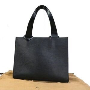 LOUIS VUITTON Gemeaux Tote Hand Bag Black Epi Leather SHW France M52452 32KC107